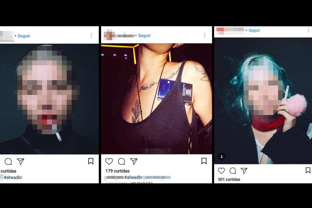 Influencers sendo usados para fazer propaganda de cigarro