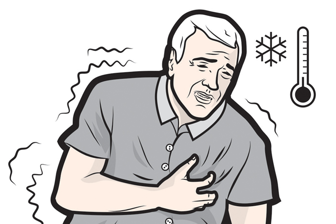 inverno infarto doença cardíaca