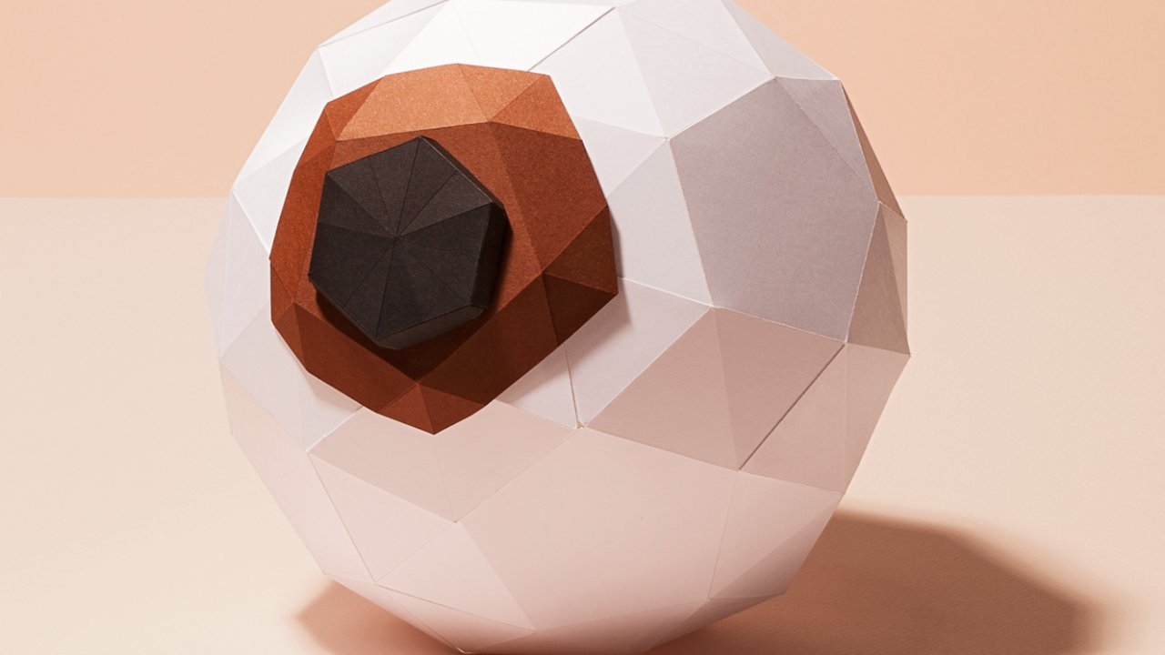 ilustração em papel do globo ocular